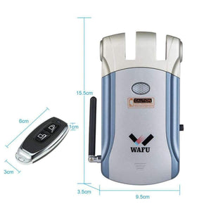 Planet Gates Keyless Entry Electronic Remote Door Lock Invisible Intelligent Lock Wireless iOS Android APP Unlocking With 4 Remote Keys