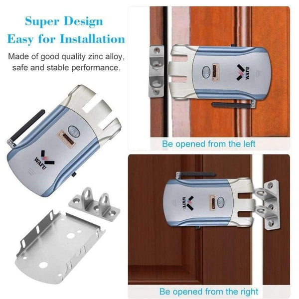 Planet Gates Keyless Entry Electronic Remote Door Lock Invisible Intelligent Lock Wireless iOS Android APP Unlocking With 4 Remote Keys
