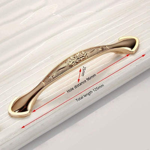 Champagne Gold Door Handles Zinc Alloy Cabinet Handle Drawer Knobs European Wardrobe Pulls Kitchen Handle Furniture Hardware