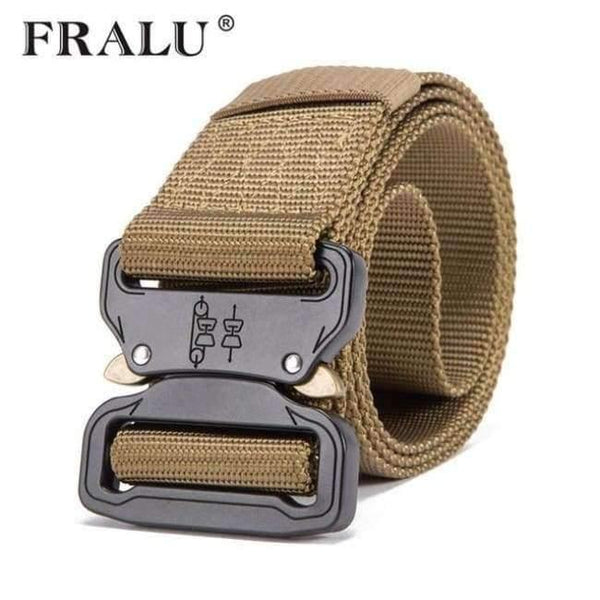 Planet Gates Khaki 1 / 125cm Mens Tactical Belt Military Nylon Belt Outdoor multifunctional Training Belt High Quality Strap ceintures