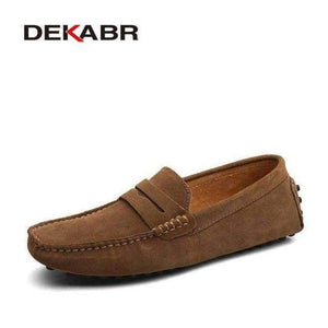 Planet Gates Khaki / 11 DEKABR Brand Fashion Summer Style Soft Moccasins Men Loafers High Quality Genuine Leather Shoes Men Flats Gommino Driving Shoes