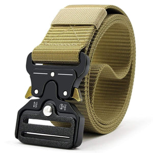 Tactical Belt Nylon Army Belt New Men's Military Multifunction Buckle Outdoor Sports Hook Belt 125/135cm Wide3.8cm