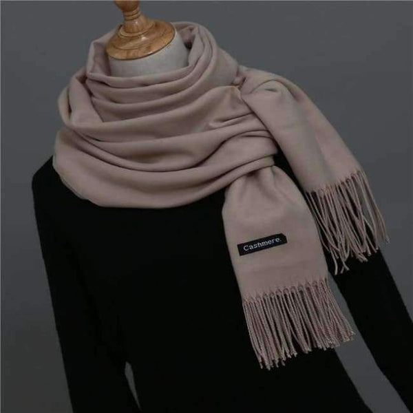 Planet Gates khaki 2 / China Women scarf soild winter cashmere scarves for ladies neck warm pashmina long shawl wraps bandana foulard female head hijab