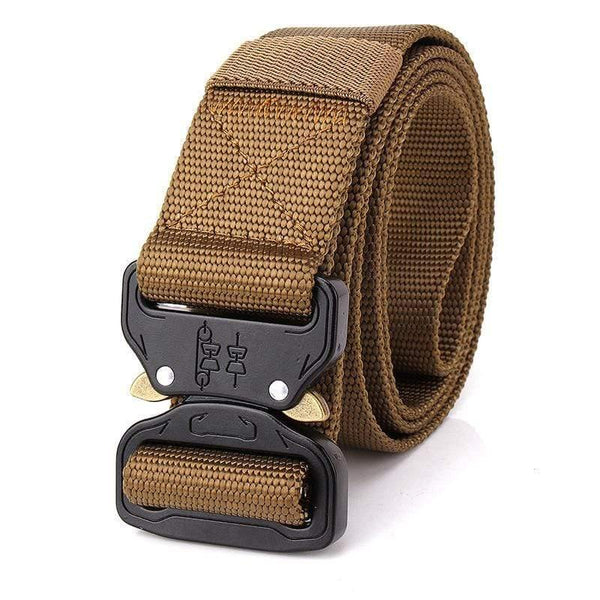 Men's Tactics Belt Design Steel Buckle Belt Man Quality Canvas Elastic Belts Waistband Casual Men