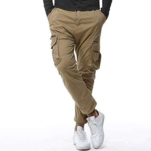 Planet Gates khaki / 29 2017 Mens Camouflage Tactical Cargo Pants Men Joggers Boost Military Casual Cotton Pants Hip Hop Ribbon Male army Trousers 38