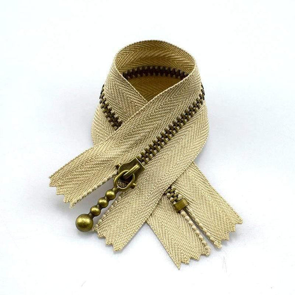 Planet Gates khaki / 3# / 15cm 10pc Meetee Metal Zippers 15/20/30/40cm 3# Close-end Zip Bronze For DIY Sewing Bags Jeans Shoes Clothing Tailor Craft Acessories