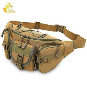 Planet Gates Khaki 3-5L Waterproof Tactical Waist Bag Molle Bag Unisex Fanny Pack Fishing Climbing Hunting Outdoor Sports Belt Bag
