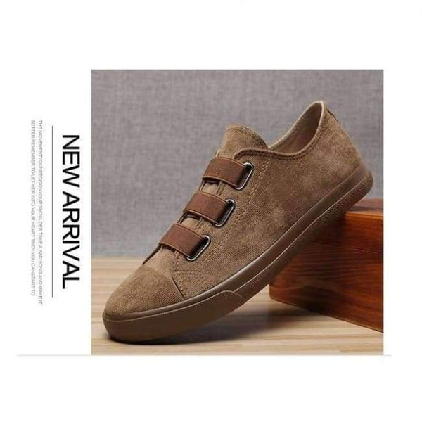 Planet Gates Khaki / 39 Leisure Brand Fashion Casual Men's Vulcanized Shoes Cool Punk Printed Slip-On Canvas Shoes For Male Comfort Flats Zapatos Hombre