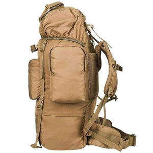 Planet Gates Khaki / 50 - 70L 70L Big Capacity Outdoor Sports Bag Military Tactical Backpack Hiking Camping Waterproof Wear-resisting Nylon Rucksack