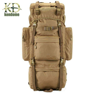Planet Gates Khaki / 50 - 70L 70L Big Capacity Outdoor Sports Bag Military Tactical Backpack Hiking Camping Waterproof Wear-resisting Nylon Rucksack