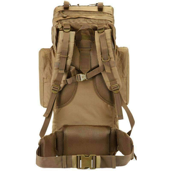 Planet Gates Khaki / 50 - 70L 70L Big Capacity Outdoor Sports Bag Military Tactical Backpack Hiking Camping Waterproof Wear-resisting Nylon Rucksack