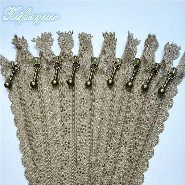Planet Gates Khaki / 5pcs / 25cm 5/10pcs 25cm 10 Inch DIY 3# Nylon Coil Flower Zipper For DIY Sewing Tailor Handicraft Bed Bag (20 Colors) #