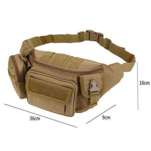 Planet Gates Khaki Bag Waterproof Waist Fanny Pack Hiking Fishing Sports Hunting Waist Bags Camping Sport Bag Belt Camping Equipment