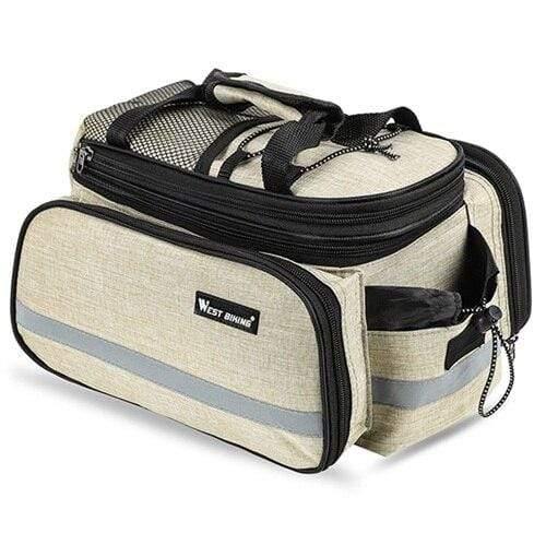 Planet Gates Khaki Bike Waterproof Seat Pannier Pack Luggage Cycling Bag 10-25L Bicycle Pannier Bag Rear Rack Trunk Bag With Rain Cover