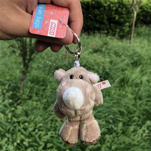 Planet Gates Khaki / China Cute Cartoon Bear Elephant Raccoon Monkey Animal Plush Toy Keychain Backpack Bag Keychain Shark Dinosaur Lion Omelette Cute Gift
