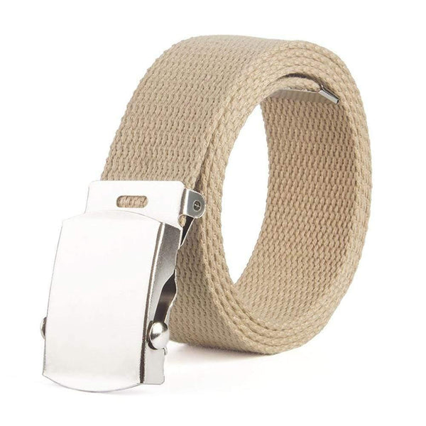 Fashion Men Women Canvas Waist Belt Ceinture Femme Couple Casual Metal Automatic Buckle Waistband New Wild Unisex Belts