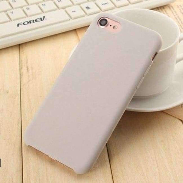 Planet Gates Khaki / for iphone 7 iPhone 7 Case Original Liquid Silicone for iphone 7 7Plus Plus Case Luxury brand Cute Cover Coque Black Phone Case