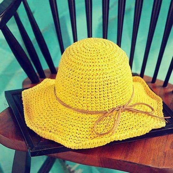 Planet Gates Khaki Handmade Weave Raffia Sun Hats For Women Black Ribbon Lace Up Large Brim Straw Hat Outdoor Beach Summer Caps Chapeu Feminino