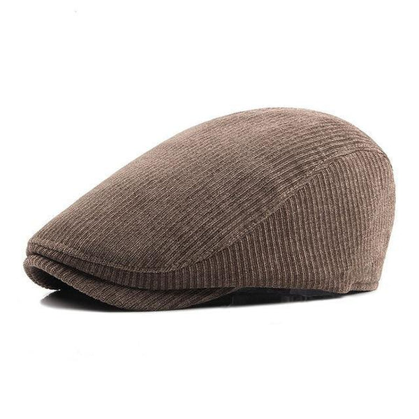 Planet Gates Khaki High Quality Retro Hats Adult Men's Striped Cabbie Flatcap Autumn Winter Newsboy Caps