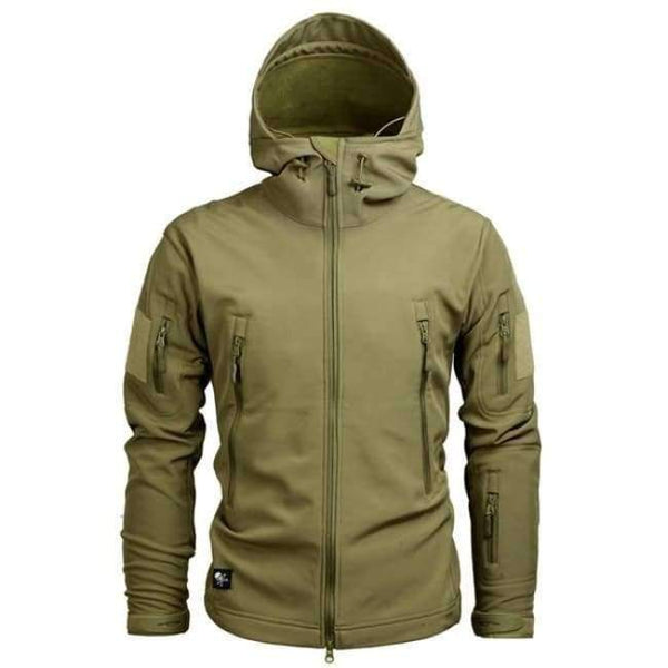 Planet Gates KHAKI / L Mege Brand Clothing Men Military Jacket US Army Tactical Sharkskin Softshell Autumn Winter Outerwear Camouflage Jacket and Coat
