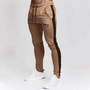 Planet Gates Khaki / L Running Tights Men Comression Pants Sports Jogging Leggings Mens Fitness Training Sweatpants Gym Clothing Long Trousers