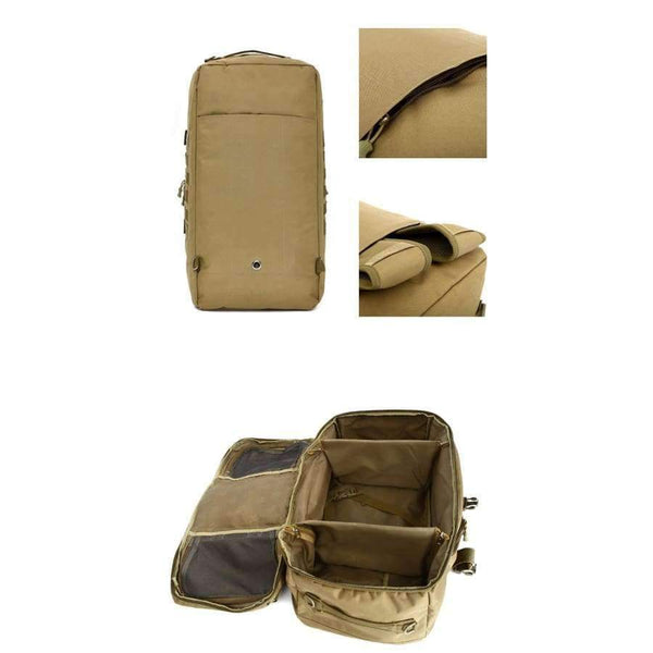 Planet Gates Khaki Large Multi-purpose Outdoor Sports Tactical Backpack Camping Hiking Climbing Rucksack mountaineering Sports Bag