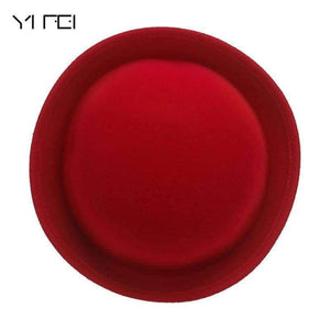 Planet Gates khaki / m 56 58cm YIFEI  Autumn Winter Women Fedora Hat Classical Cap Chapeau Femme Imitation Wool Cap Women's Hats Cute Solid Black Bowler Hat