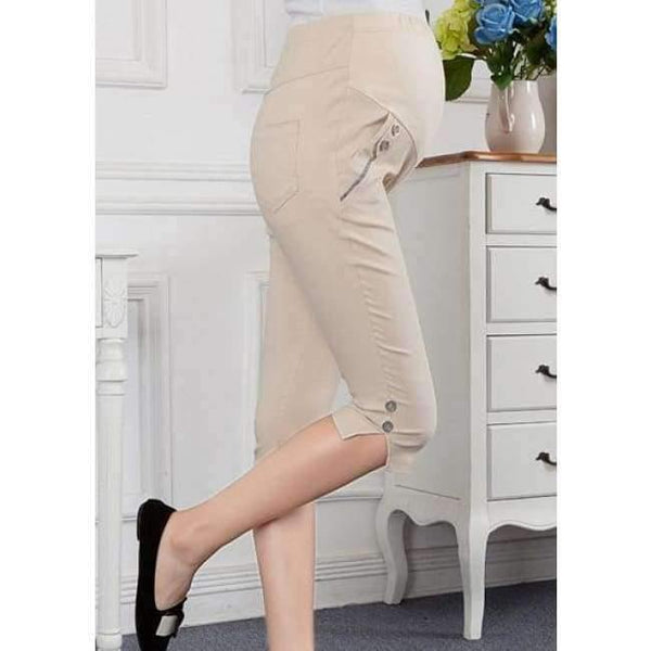 Planet Gates Khaki / M Fashion Maternity Pants summer Maternity Trousers High waisted Pregnancy Trousers for pregnant women Capris