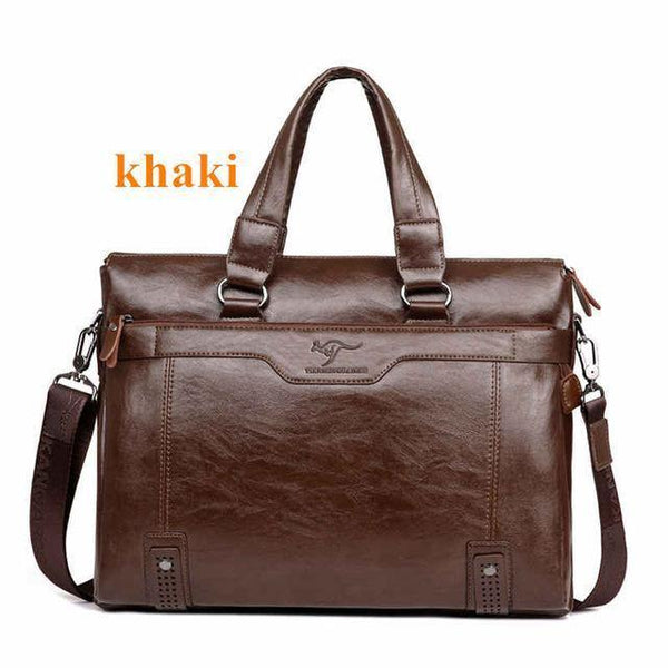 Planet Gates khaki Men's shoulder messenger bag Men Business Briefcase bag for laptop computer man's bag handbag BriefCase male messenger bags