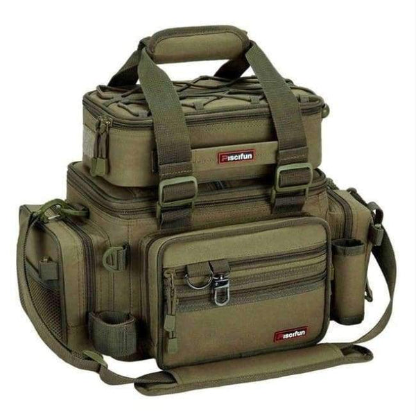 Planet Gates Khaki Multifunctional Fishing Bag Large Storage Tackle Box Bag Portable Outdoor Sports Hiking Camping Bag Bolsa De Pesca