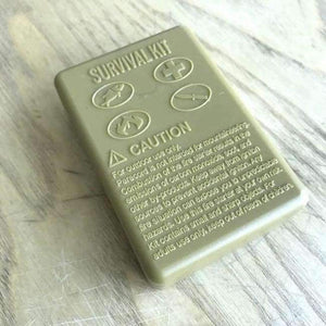 Planet Gates Khaki NEW EDC.1991 12 in1 Outdoor Camping Equipment Sealed box Survival Kit SOS Knife Carabiner Edc Tools for compass Wire Saw