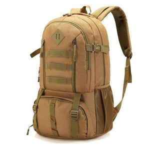 Planet Gates Khaki Quality Large 50L Waterproof Molle Military Tactical Backpack Hunting Hiking Camping Rucksack Army Backpack Sports Bag