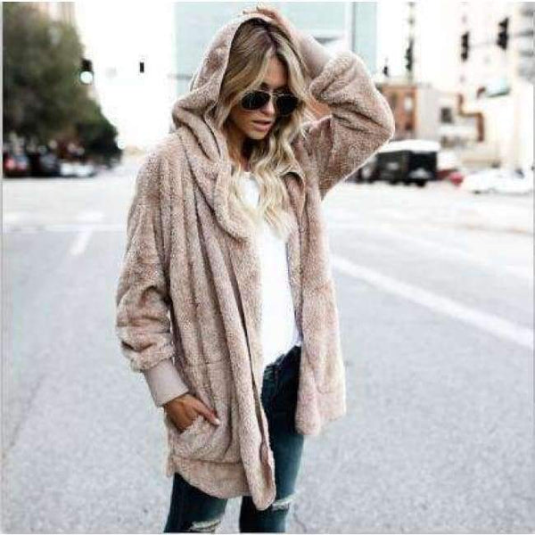 Planet Gates Khaki / S Both Sides Wear Faux Fur Long Winter Jacket Women Autumn Winter 2017 Warm Coat Thicken Hooded Parka Women Outwear