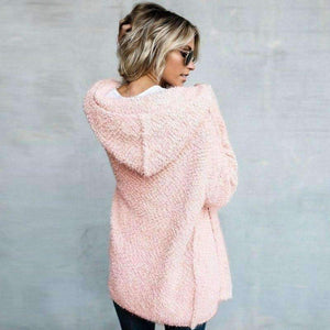 Planet Gates Khaki / S Hooded Sweater Women Cardigan Female Autumn Winter Warm Cotton Long Sweater Fashion 2018 Women Kimono Cardigan EDR93