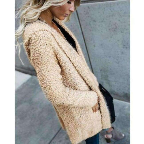 Planet Gates Khaki / S Hooded Sweater Women Cardigan Female Autumn Winter Warm Cotton Long Sweater Fashion 2018 Women Kimono Cardigan EDR93