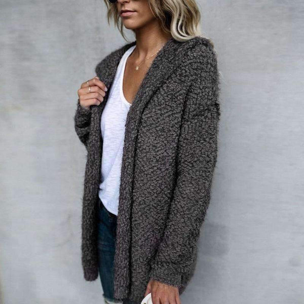 Planet Gates Khaki / S Hooded Sweater Women Cardigan Female Autumn Winter Warm Cotton Long Sweater Fashion 2018 Women Kimono Cardigan EDR93
