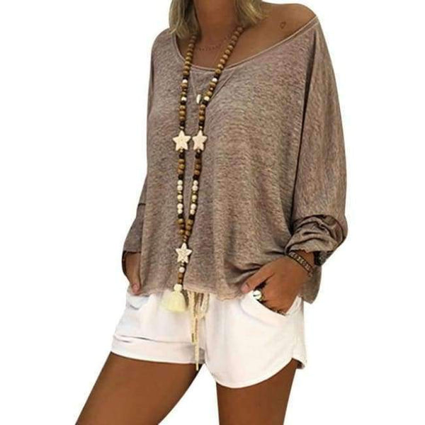 Large Size 5XL T Shirt Women Autumn Casual Solid Tops&Tees Fashion Batwing Long Sleeve Round Neck Loose Womens T-shirt