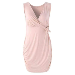 Planet Gates Khaki / S Pregnant Women T-Shirts  Summer Maternity Clothes Sexy V Neck Sleeveless Tees Tops Casual Cotton Plus Size Vest 5XL