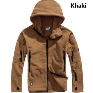 Planet Gates Khaki / S US Military Fleece Tactical Jacket Men Thermal Outdoors Polartec Warm Hooded Coat Militar Softshell Hike Outerwear Army Jackets
