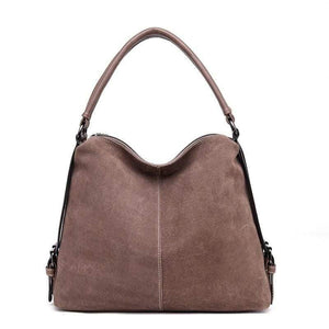 Vintage Nubuck Leather Bags  Larger Totes Women Crossbody Bags All-match Faux Suede Shoulder Bag