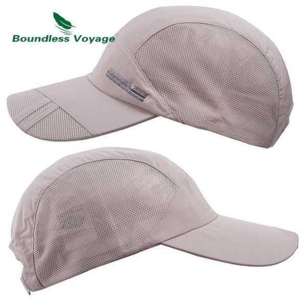 Planet Gates khaki Sports Hat Lightweight Breathable Soft Outdoor Run Cap Waterproof Headgear