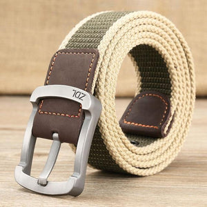 Planet Gates Khaki stripe 1 / 110cm Military belt outdoor tactical belt men&women high quality canvas belts for jeans male luxury casual straps