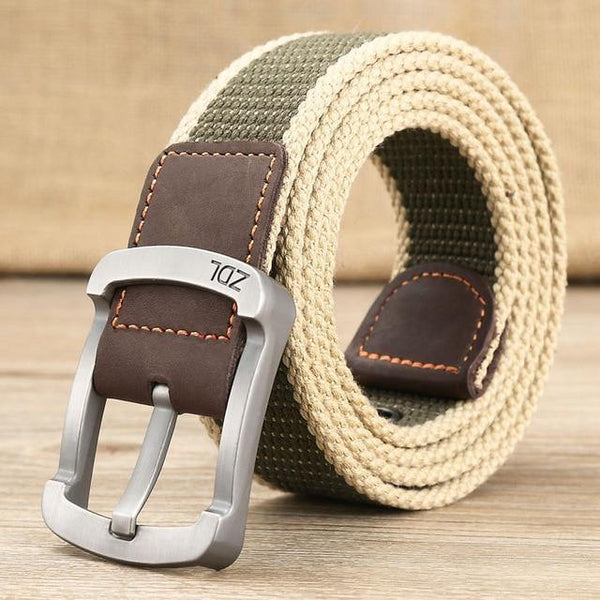 Planet Gates Khaki stripe 1 / 110cm Military belt outdoor tactical belt men&women high quality canvas belts for jeans male luxury casual straps
