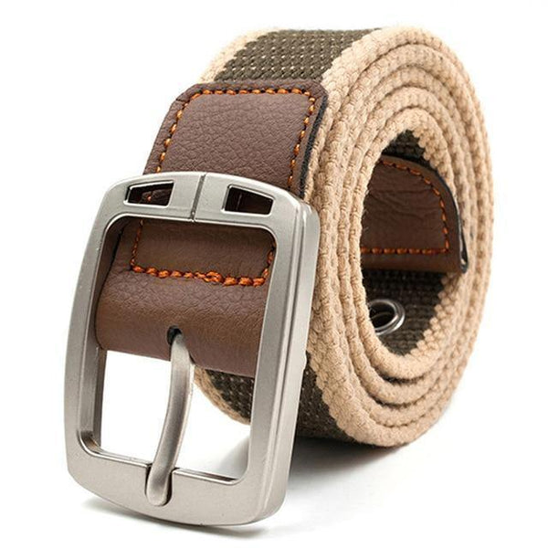 Planet Gates Khaki stripe 2 / 110cm Military belt outdoor tactical belt men&women high quality canvas belts for jeans male luxury casual straps