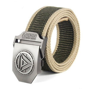 Planet Gates Khaki Stripe Man Buckle High Quality Designer Brand Belt For Men Casual Style Tactical Belt For Jeans 120cm