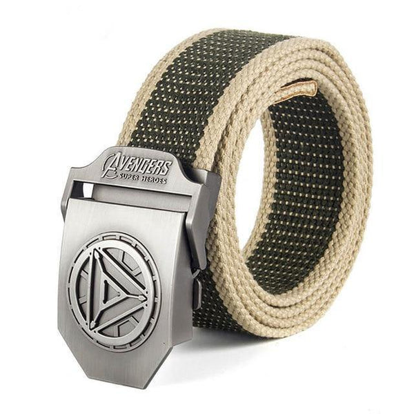 Planet Gates Khaki Stripe Man Buckle High Quality Designer Brand Belt For Men Casual Style Tactical Belt For Jeans 120cm