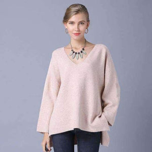 Planet Gates Khaki Sweaters / One Size Autumn Winter Women Knitted Sweaters Long Sleeve Female Pullovers Casual Loose Khaki Black Plus Size Sexy Sweaters