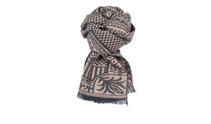Planet Gates Khaki Winter Scarf Men Chic Wool Plaid Knitted Scarf Luxury Cashmere Warm Winter Scarves Male Work Out