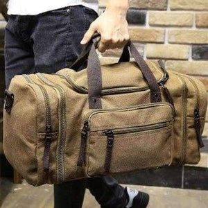 Planet Gates khaki Xiao.p Travel Bag Large Capacity Men Hand Luggage Travel Duffle Bags Canvas Weekend Bags Multifunctional Travel Bags Black&khaki