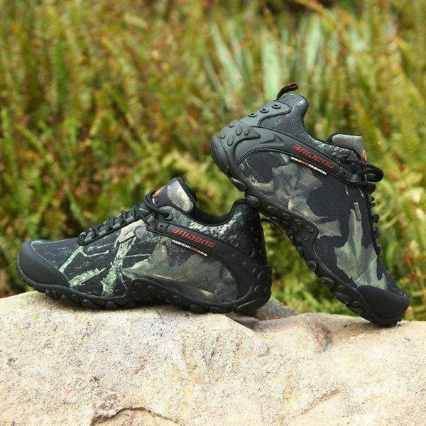 Planet Gates Khaki Yellow / 6.5 Men Hiking Shoes Waterproof Canvas Outdoor Shoes Anti-skid Mountain Climbing Fishing Boots Sneakers hunting Shoes 8068